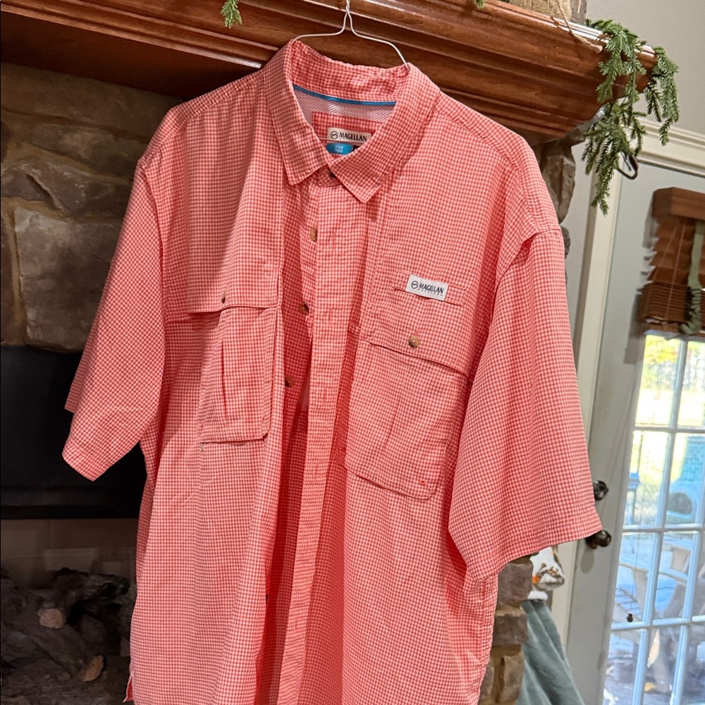 Columbia Red Plaid Outdoor Shirt